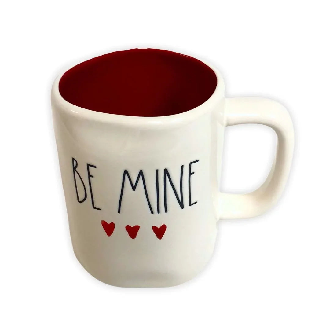 Valentines Rae BE By Black MINE Mug with Interior Dunn LL Magenta Mug Letter White Gift Day Ceramic Red Tea