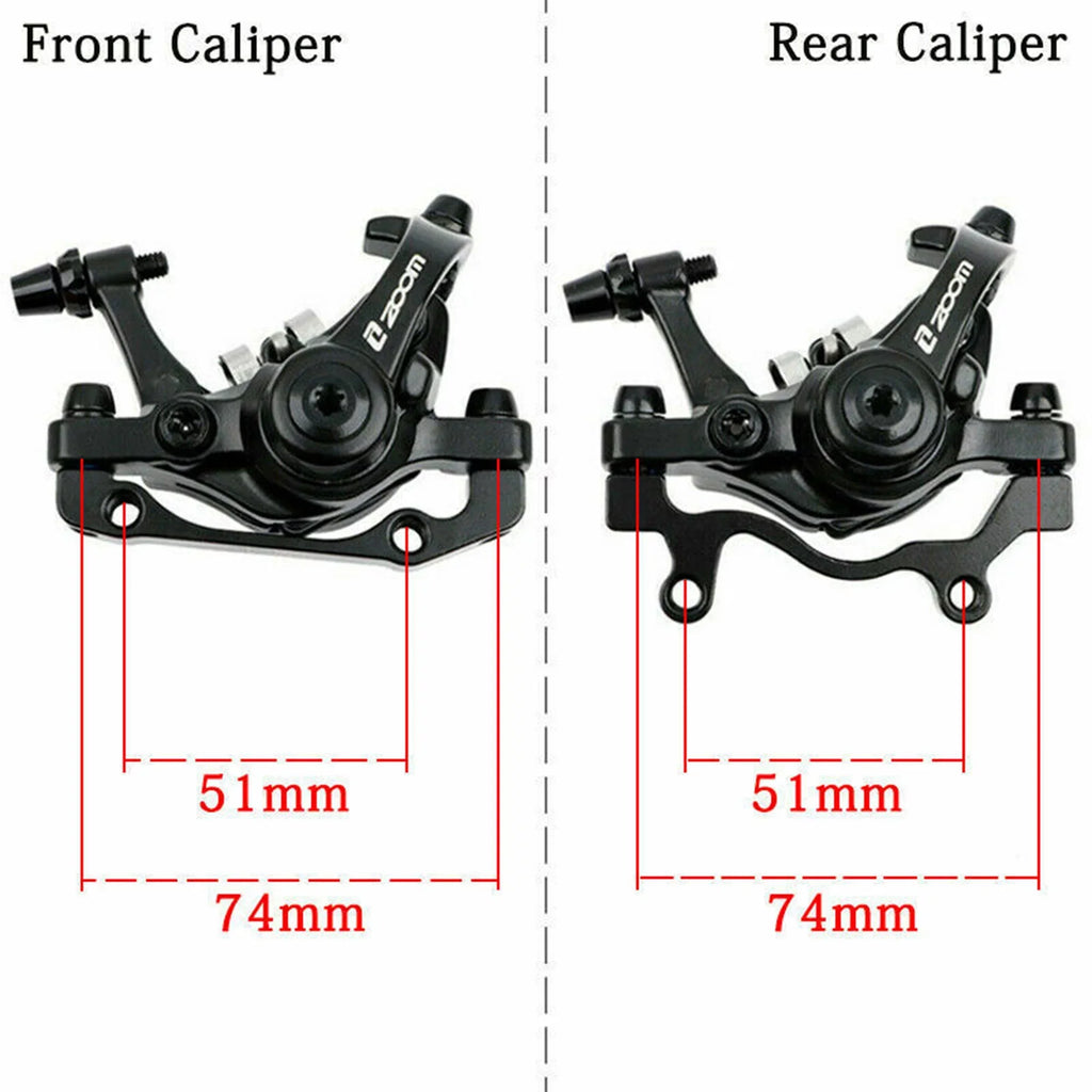 Rotor Brakes Double Piston Bicycle with Caliper Brake Front 160mm Bike ZOOM MTB Disc Mechanical Rear
