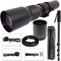2X Monopod for + Cameras / f/8 Thirds 1000mm Olympus Teleconverter) Lens Optics Manual Four 500mm Digital Telephoto Evolt + Commander Super T-Mount Lens (with Bag &