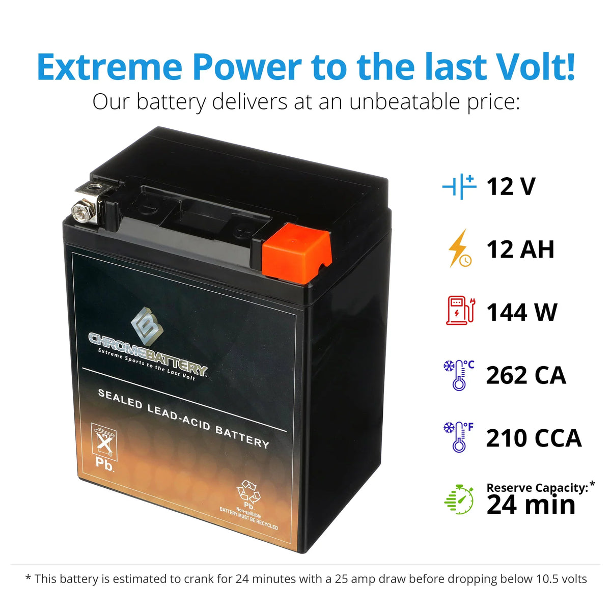 Battery CCA) Volt,12 12 Ex500-a for (14AHL-BS 210 Kawasaki Ah, Chrome Motorcycle 1993 YTX14AHL-BS Battery 500cc