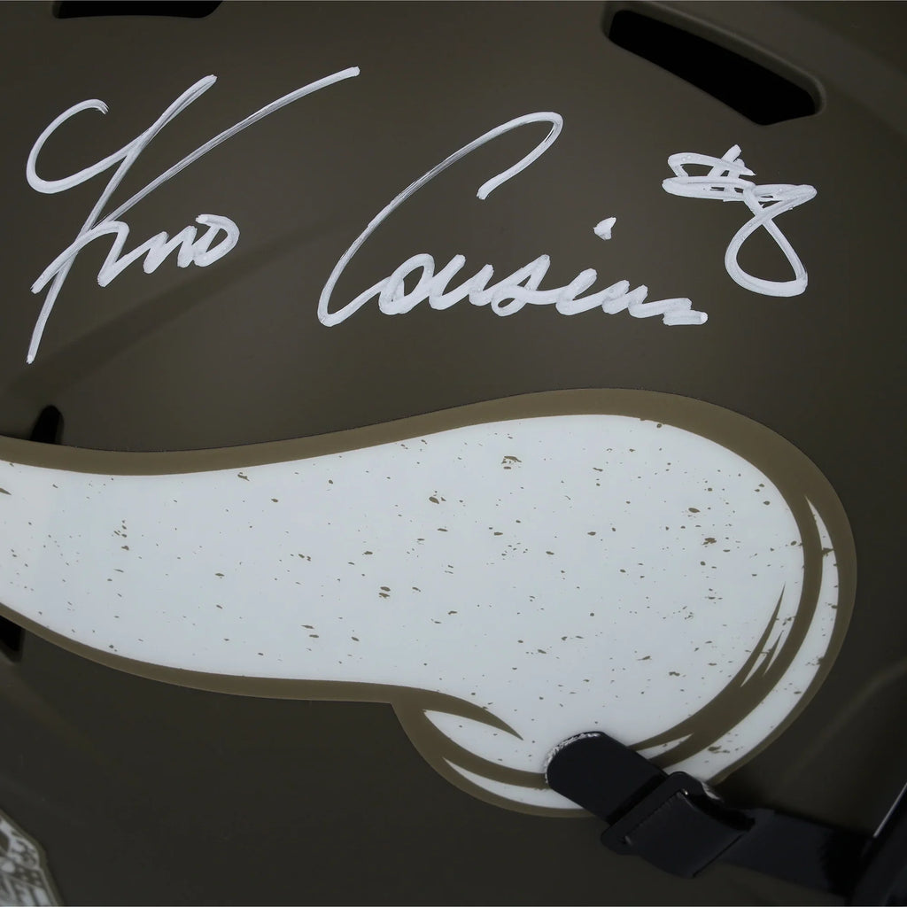 Speed Cousins Minnesota Autographed - to Vikings Riddell 2022 Certified Salute Service Replica Fanatics Authentic Kirk Helmet