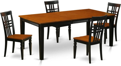 & - East Kitchen Piece Set & Dining 4 Table Chairs 5 West Quincy Table Cherry One Black with - Furniture Room