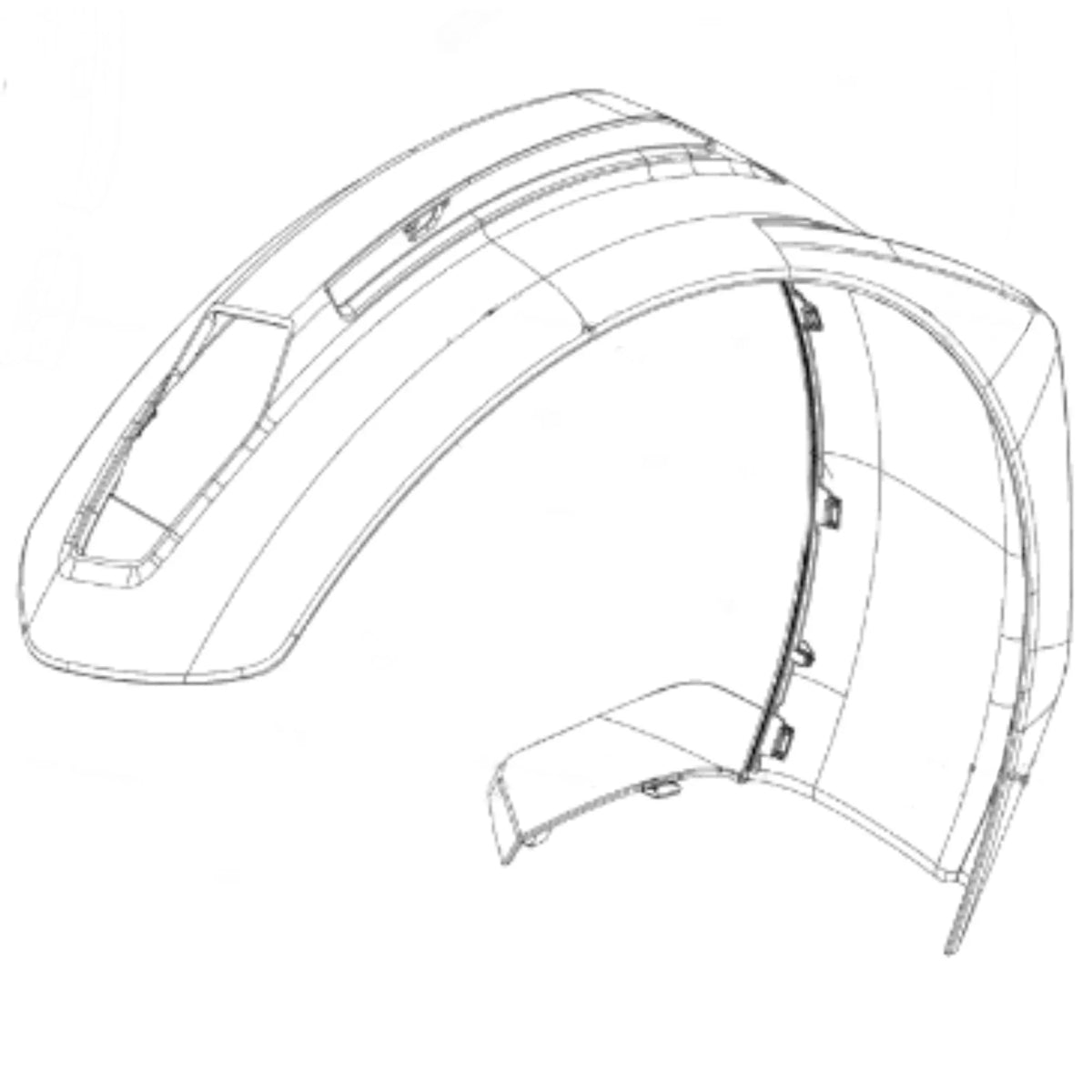 Can-Am Left Hand Front Ryker Fender, OEM 705010755 new