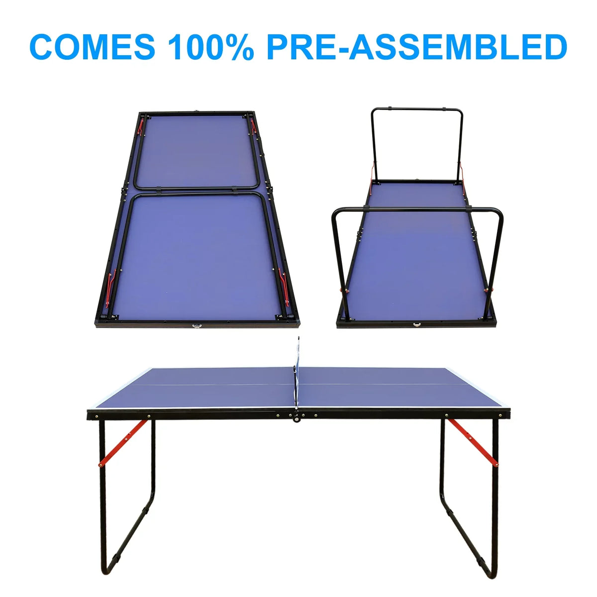 Pong Table Ping Table 2 Tennis Net, Portable Balls and Tennis Foldable Table 3 with Set, for Table Tennis Table Table Kids, Indoor Adults Paddles Outdoor Midsize &