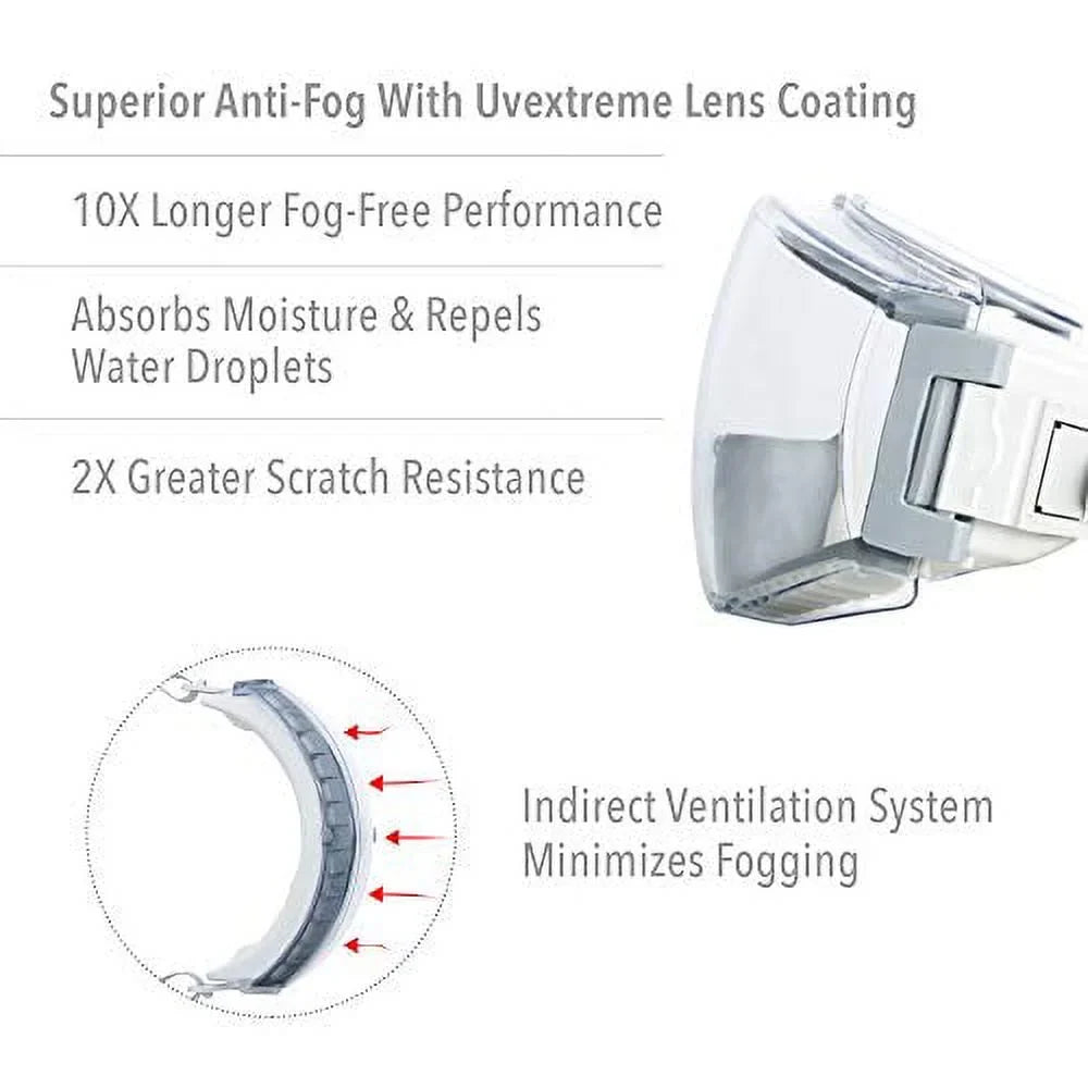 Clear Stealth Body Headband & Universal (S3960C), Safety Honeywell Anti-Fog Neoprene Goggles Gray Lens, Uvex with Uvextreme