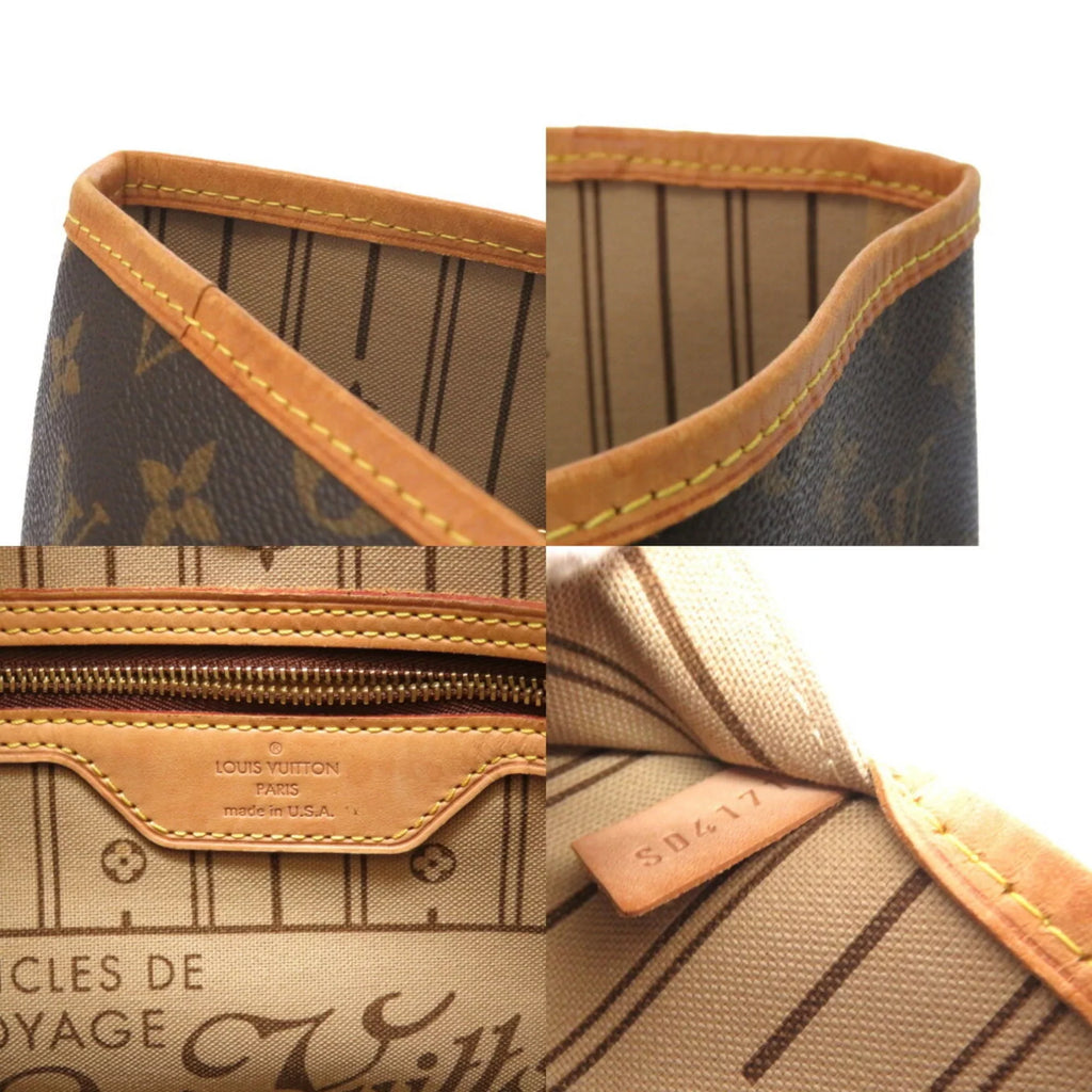 Used GM Louis Authenticated VUITTON M40157 Vuitton LOUIS Neverfull Tote Bag 0076 Monogram