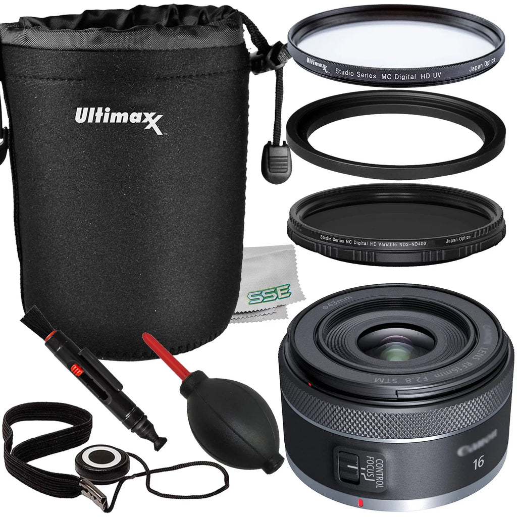 STM Includes: Pouch, Canon f/2.8 (11pc (ND2-ND400) Water-Resistant Variable Ultimaxx & Density - Essential RF Filter 16mm More Lens Bundle) Bundle Neutral Lens
