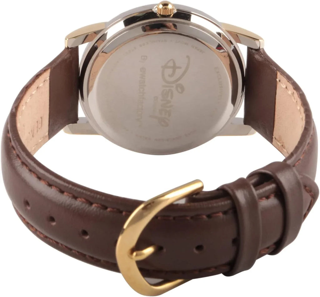 Disney Watch, Mouse Two Tone Women's Minnie Alloy Leather Cardiff W002770 Brown Strap,