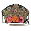 Crown Princess Handbag Jewelry Flower Crossbody Frances Black NEW Mary
