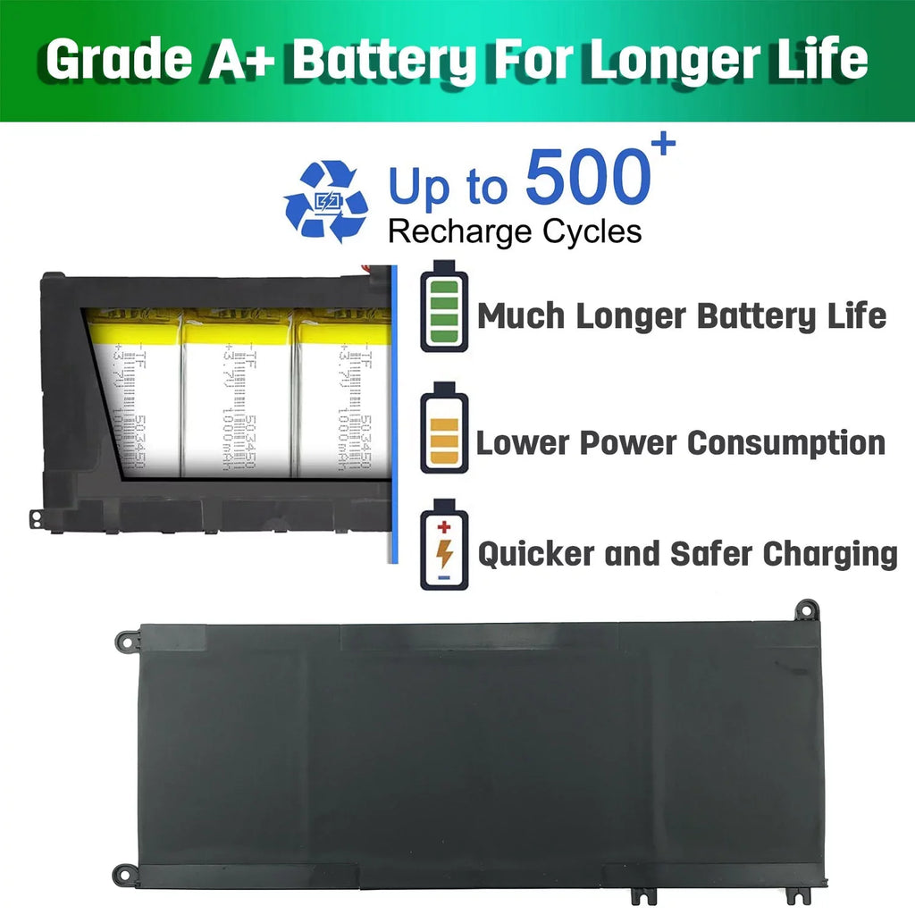 15.2V 15 battery 33YDH inspiron 7586 Battery 56Wh Dell for 7000