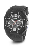 Blk Rubber C28 Dial Watch, Navy Blk Strap US &