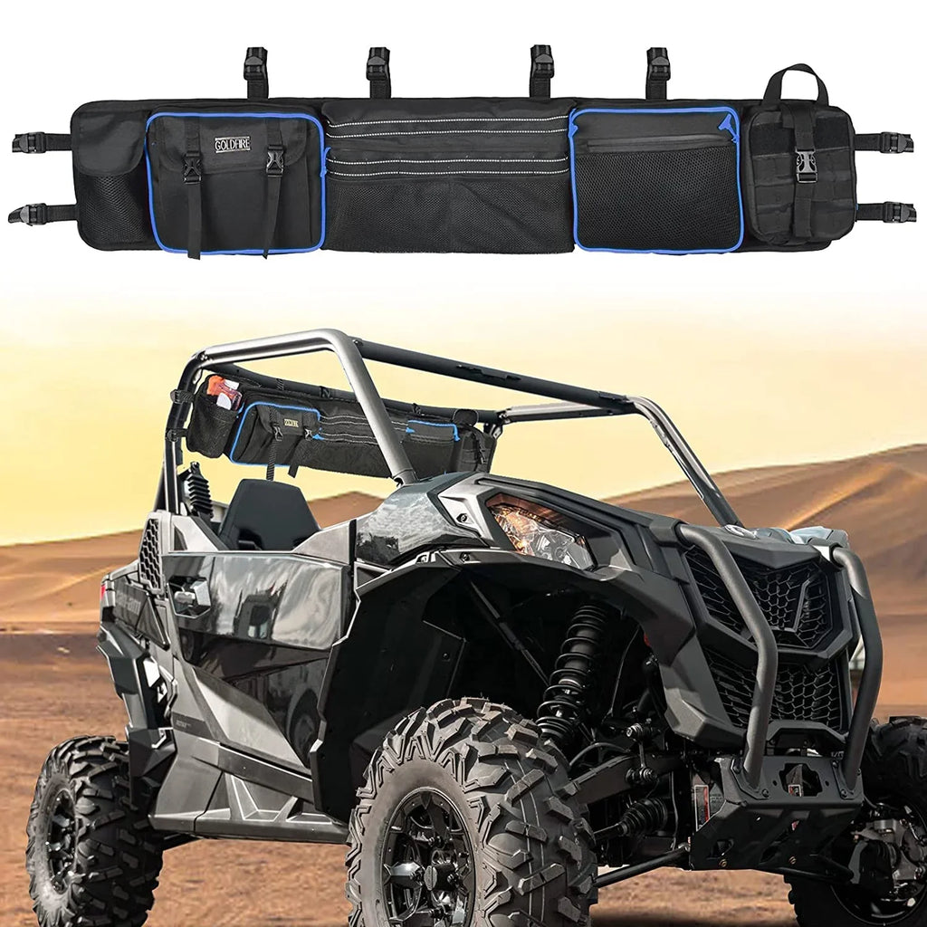 Bags For Yamaha Full Polaris UTVs For Kawasaki UTV Gear Rear Storage For Most Bag Roll Cage (Blue) For Car Organizer Size Large Cargo
