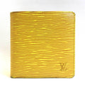 (Good) Vuitton Credit Ladies Folded Wallet M63549 Louis Tassili Mini Cult Epi Pre-Owned Yellow Portobier Square