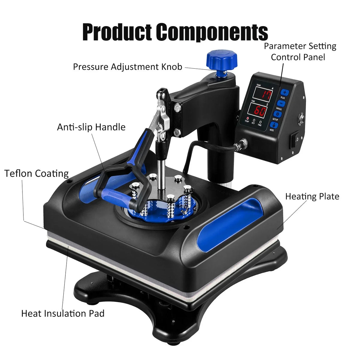 Blue Precise Machine Inches Away Control in Sublimation Digital 15 Printer 1, Printer, x Press 8 Heat LCD Banner 360 Vinyl 15 for Printing, Transfer Bag, Pillow, Transfer Swing Canvas T-Shirts,