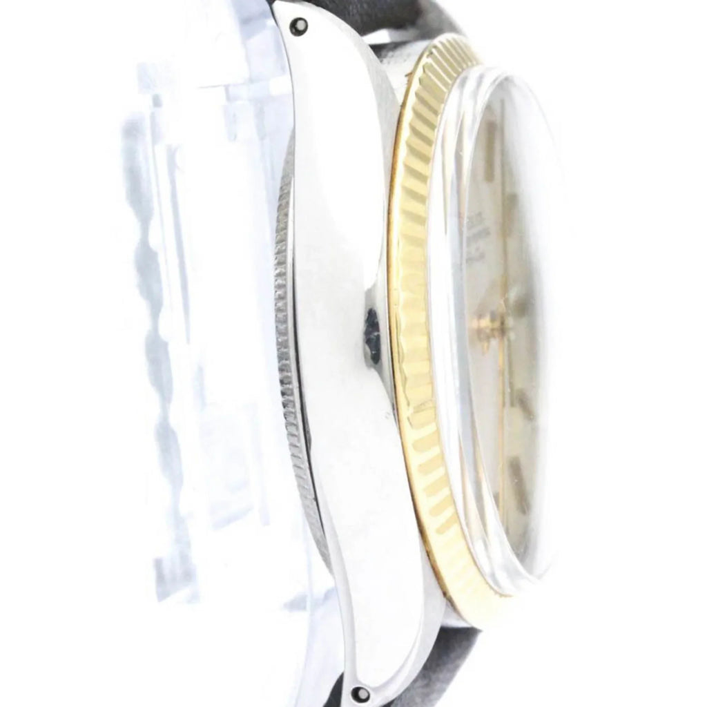 Mens Vintage Oyster Perpetual BF560275 18K Airking ROLEX Yellow Steel Used Gold Authenticated Watch