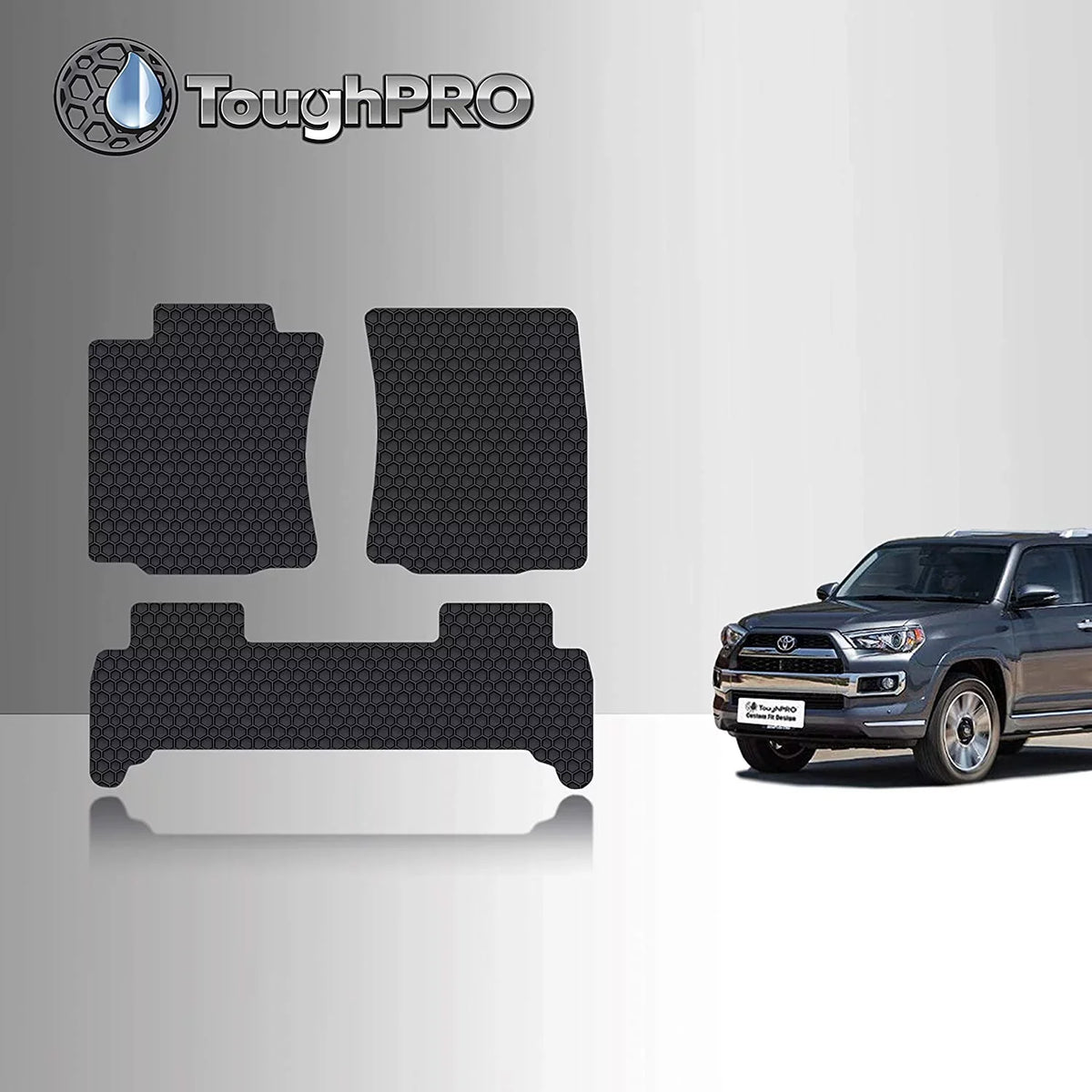 '- with Toyota (Front + Row Weather TOUGHPRO 2nd Row) Set All 4Runner - Floor Compatible Mat Accessories 2021