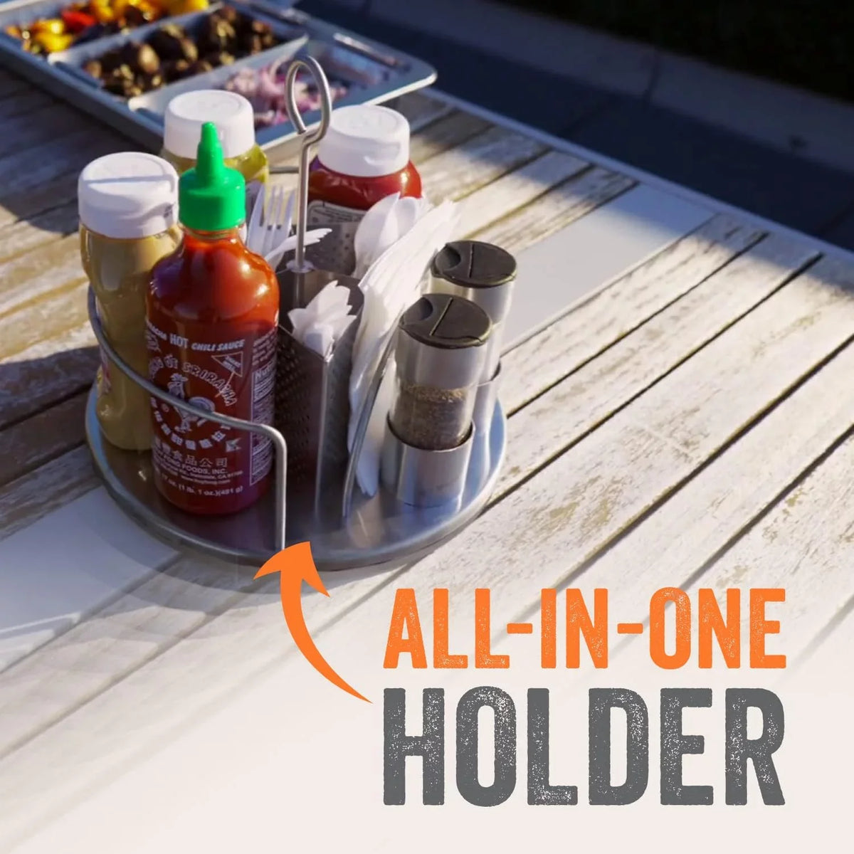 Glory Caddy Table BBQ Yukon & Spice Utensil for Organizer Lazy Susan Holder