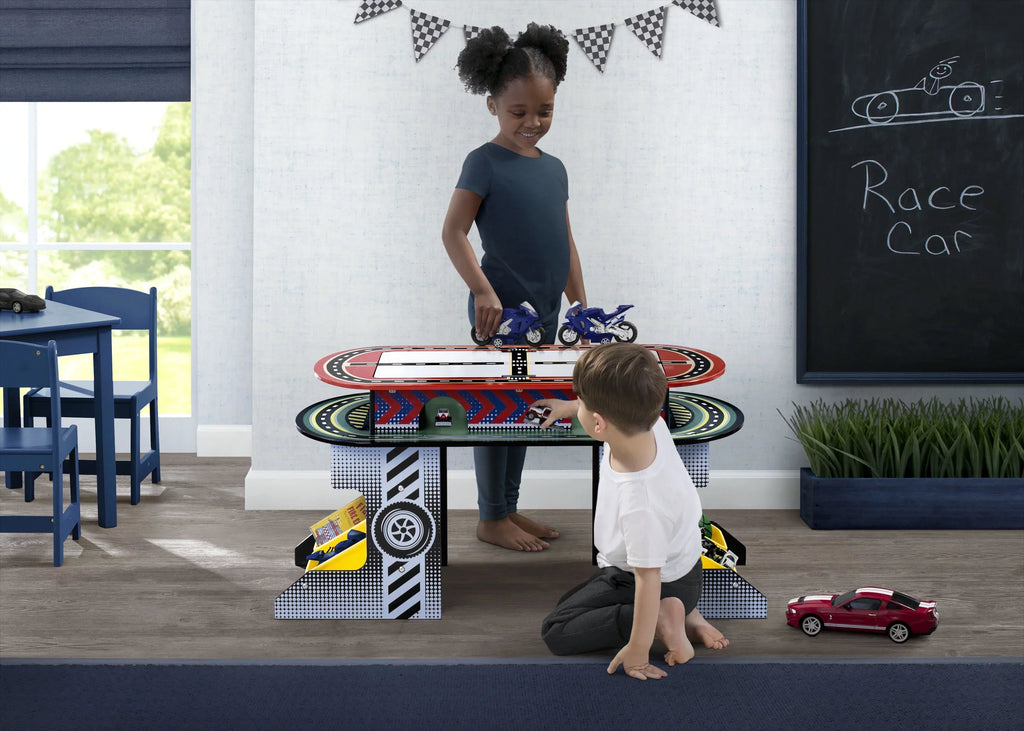 Track Toy Delta and Children Play Table Race Kids for Activity