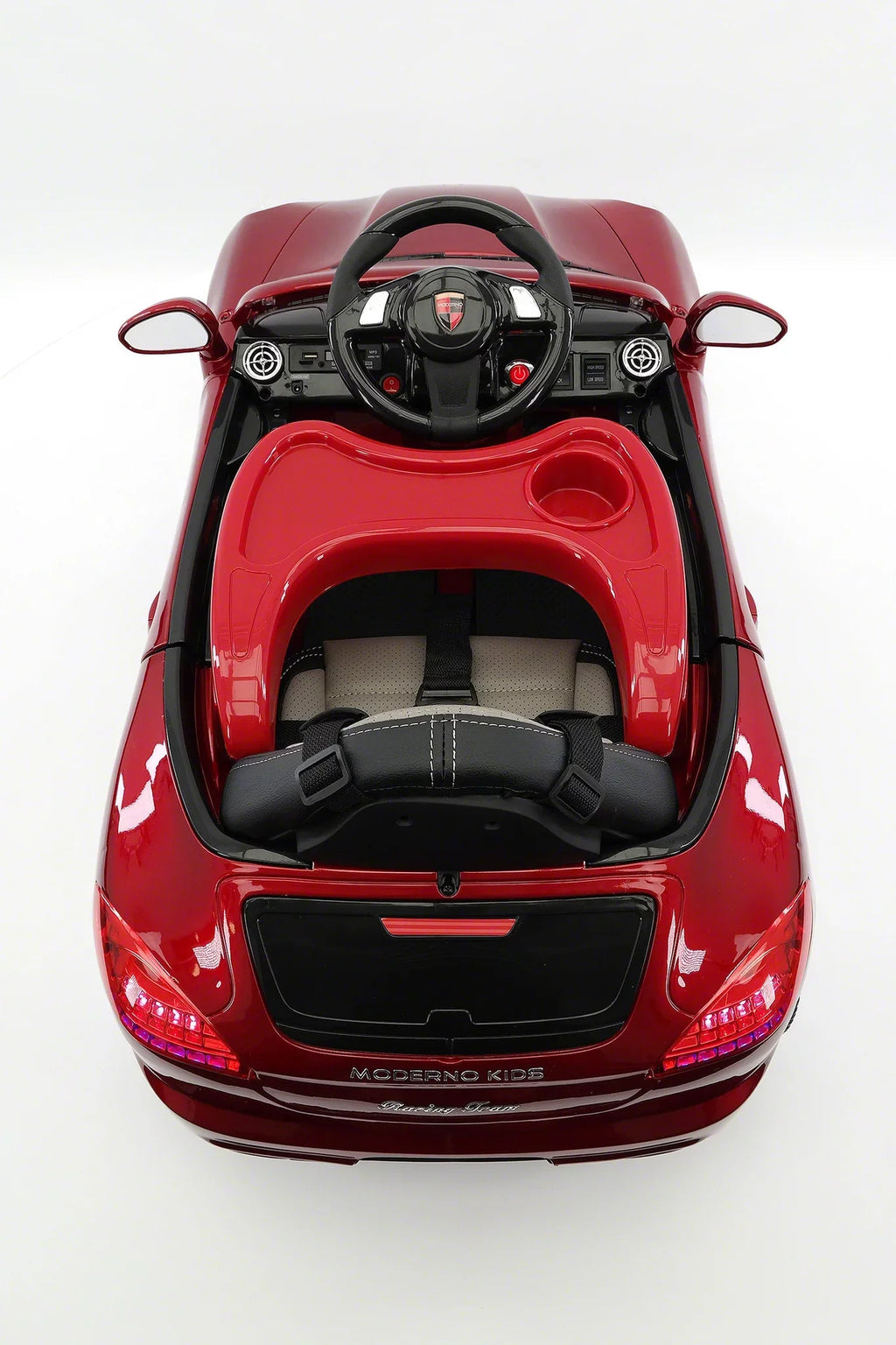 with Cherry Kiddie Ride-On Red Car Remote Parental R/C Kids 12V Roadster | Electric