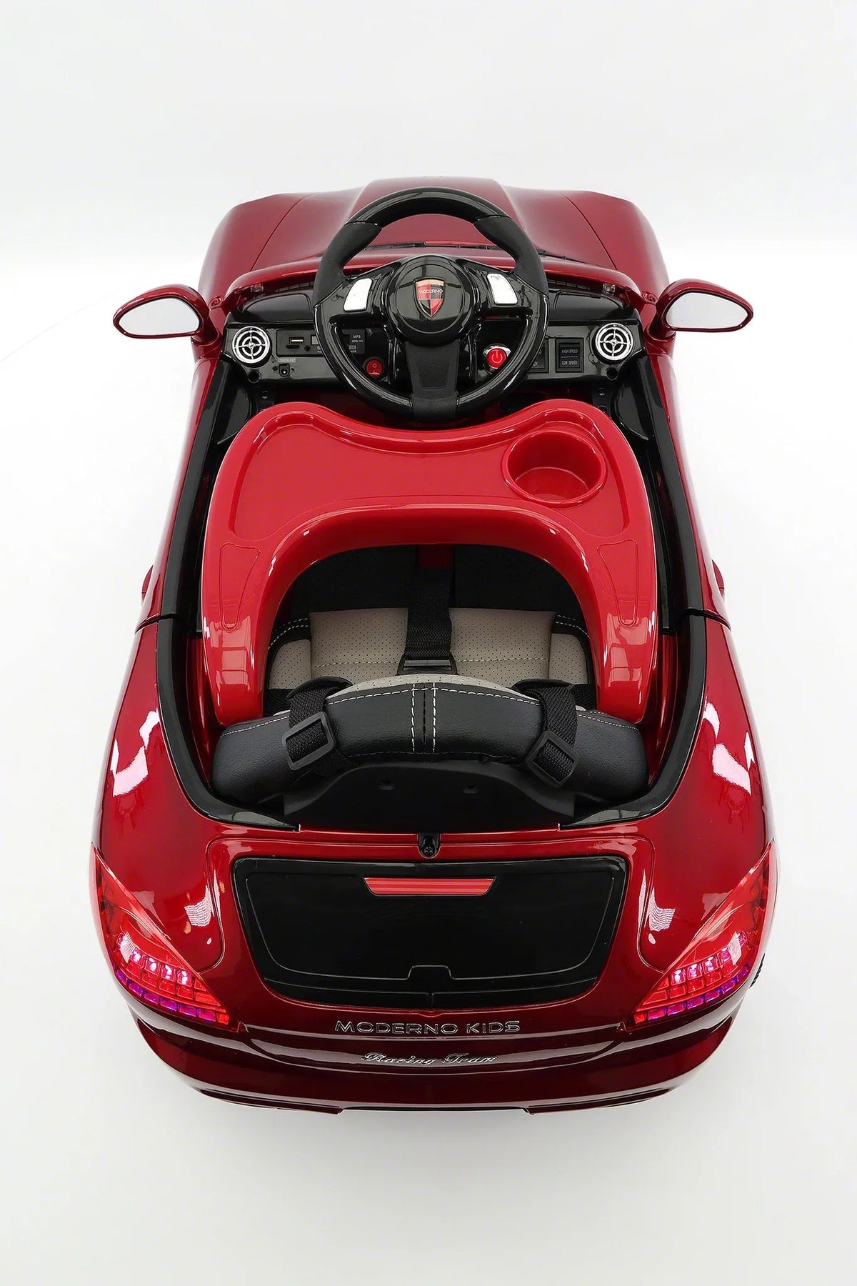 with Cherry Kiddie Ride-On Red Car Remote Parental R/C Kids 12V Roadster | Electric