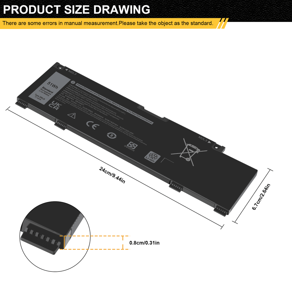 11.4V 4255MAH FOR G5 G3 415CG 51WH DELL 5505 BATTERY 5500 G5 SE LI-ION 3590