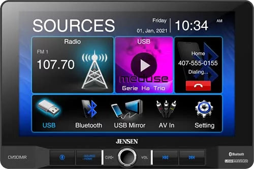 USB Receiver CM901MIR Smartphones Mirroring Android and Mechless with 9 for Bluetooth Screen Multimedia Jensen and Apple inch
