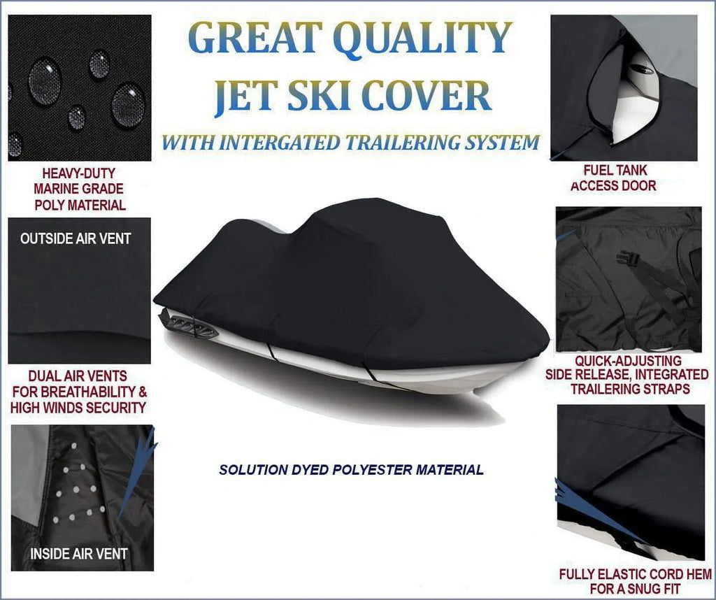 PWC 2017 Compatible VXR 2016 2015 600 Jet JetSki Cover Cover Watercraft BLACK Yamaha DENIER Ski for