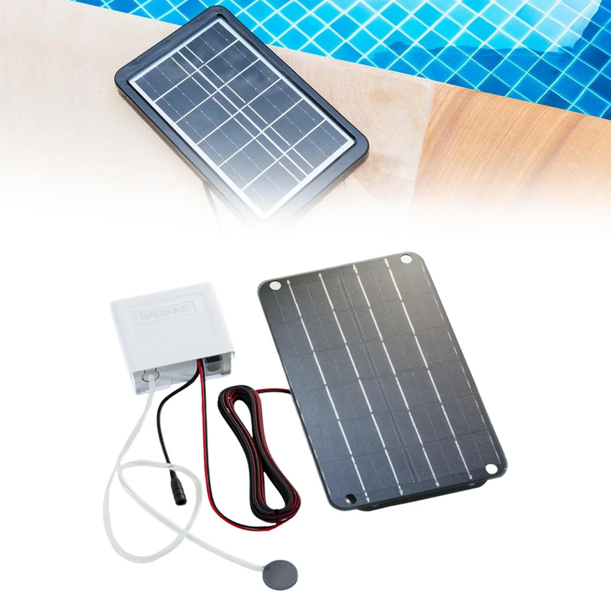 Solar for Aerator Pump Hydroponics Pump Powered Air Pond Air Pond Silent Solar Solar simhoa Pump,Aquarium Eco Oxygenator Friendly,6V