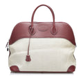 Hermès Unisex Authenticated Travel (Good) WeekenderBag Canvas Fabric Toile 45 Brown Bag Bolide Pre-Owned