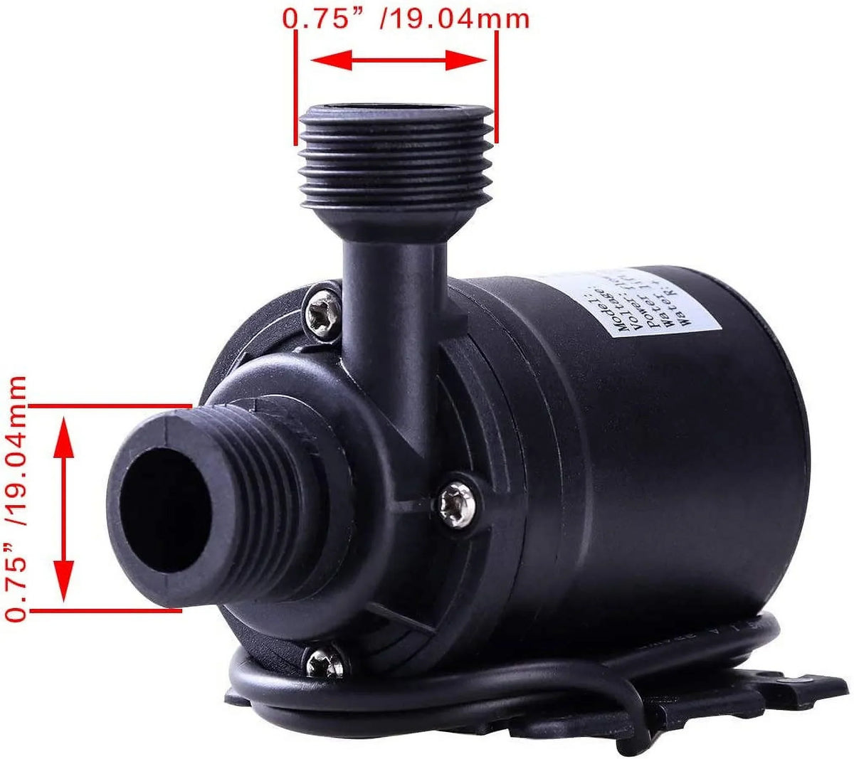Thread 4M/13ft Circulation Male 12V Submersible Water for Water Solar Aquarium Fountain 210GPH 1/2'' Pump Pond Pump 800L/H Centrifugal System DC Panel Brushless
