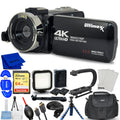 LED Bundle Video 4K Camera HD Vlog Ultra with 42MP Light Ultimaxx Camcorder