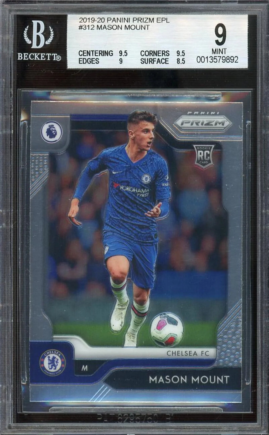 BGS Mount Prizm Mason EPL Rookie 9 Card 2019-20 Panini #312