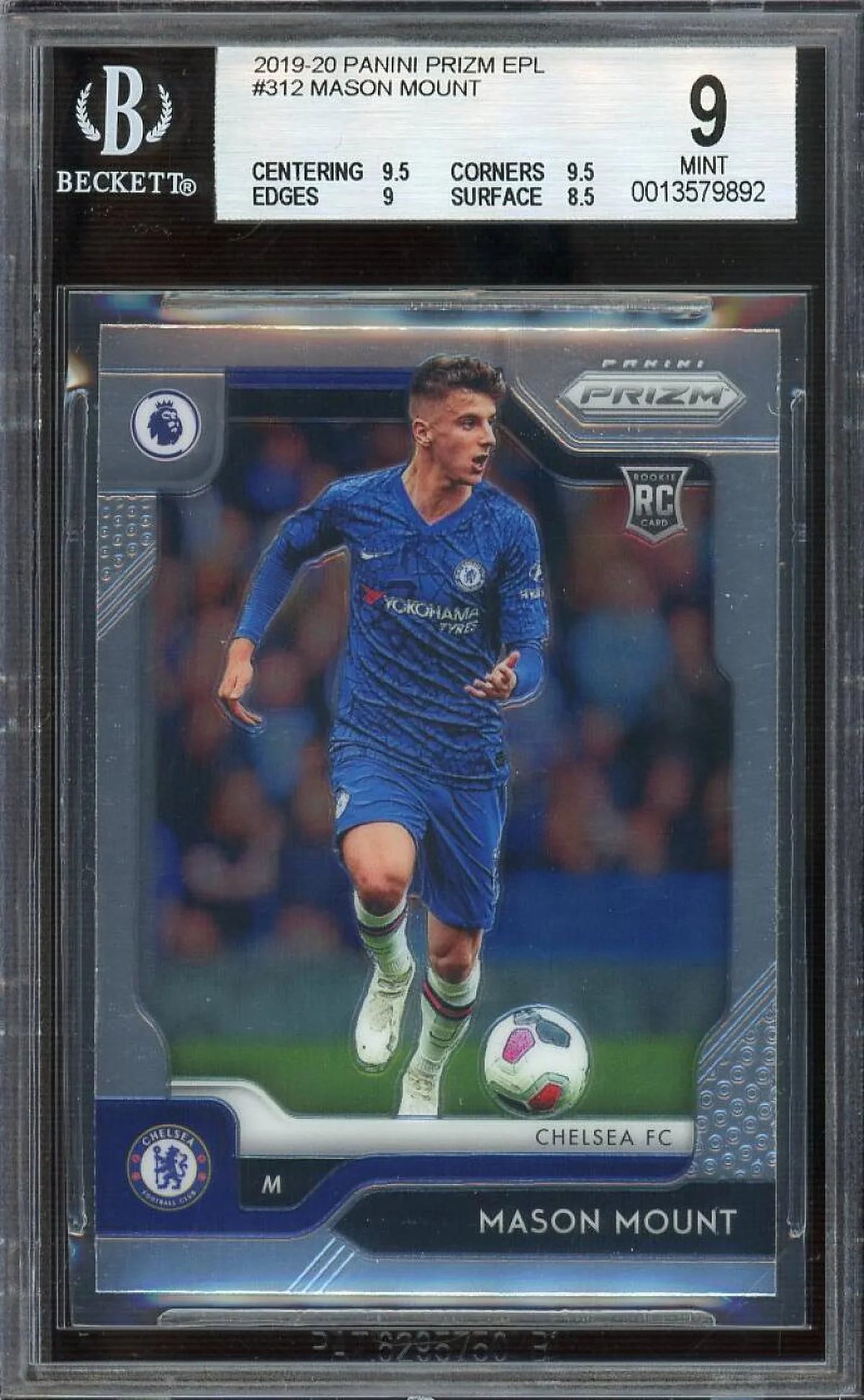 BGS Mount Prizm Mason EPL Rookie 9 Card 2019-20 Panini #312