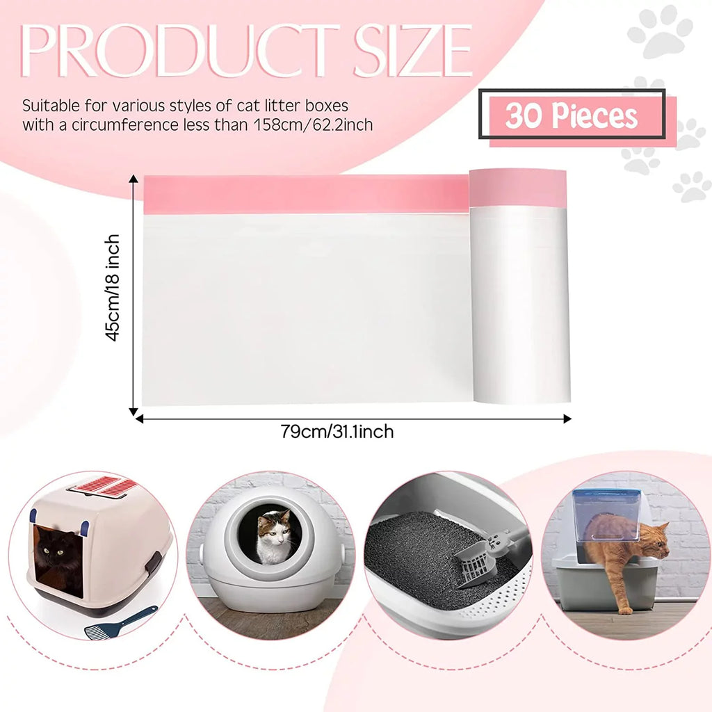 in Kitty Pan Heavy Box Liners Litter With Litter 18 30-Count Bags Large Kitty 31 x Box Liners Litter Cat Liners Box Thick Cat Litter Home Litter Drawstring Times Cat Bags Duty