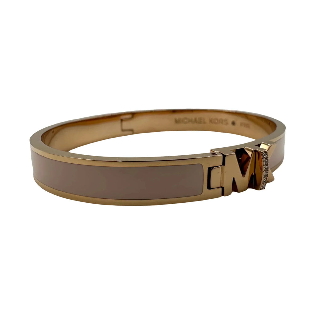Crystal Kors Enamel Bangle - Rose-Gold Michael MKJ7707791 Haute Pink Bracelet