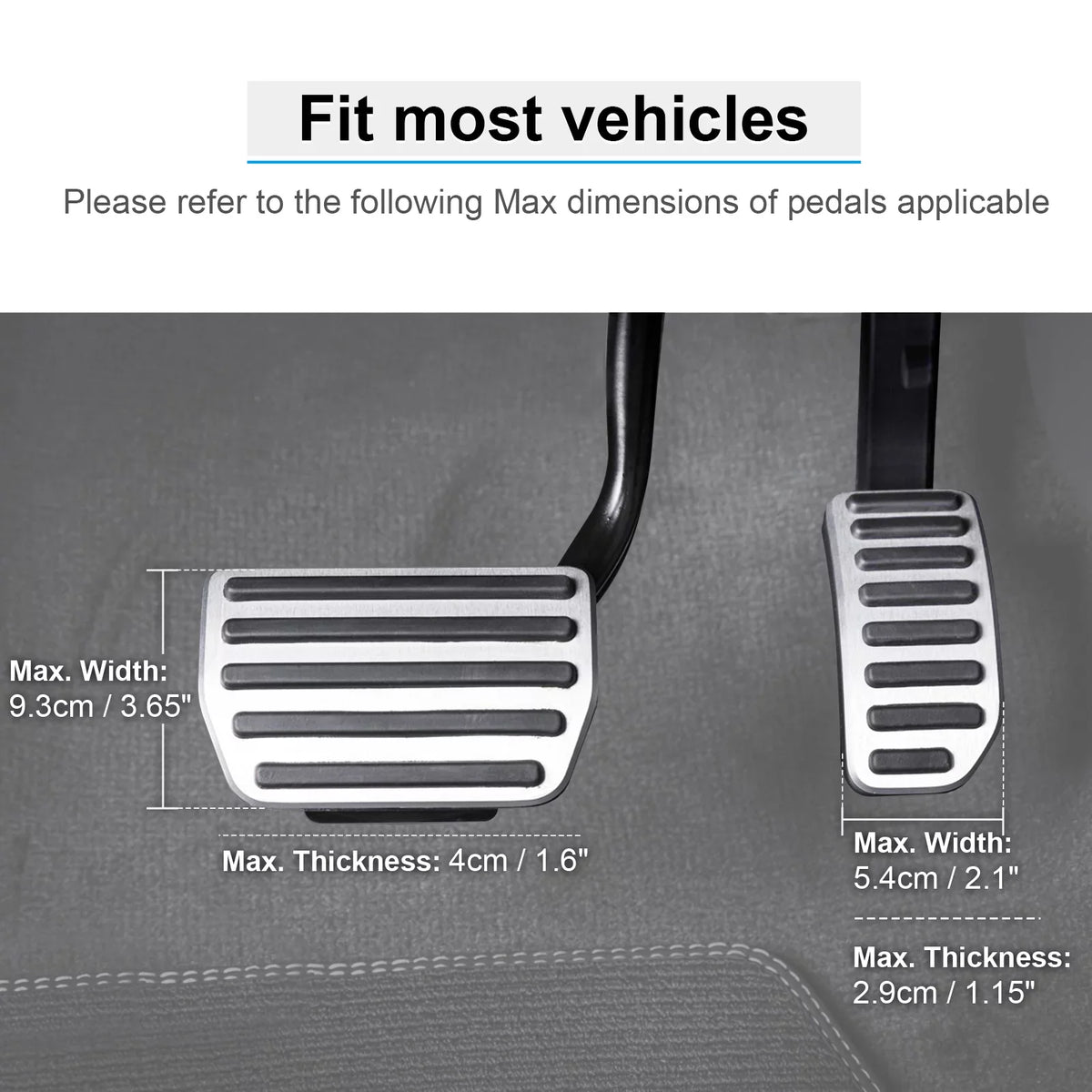 Drivers Short Pedal Black for Adjustable Brake Angle, and Cars Driving DriFeez and Length Extenders Gas People